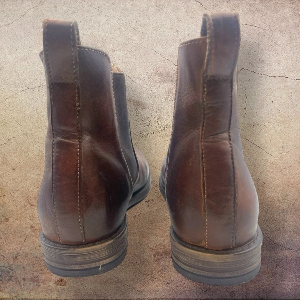 Bed|Stu Men's Brown Distressed Leather Boots Size 10